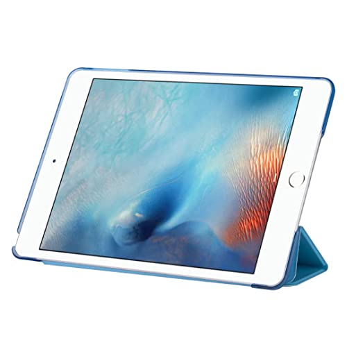 For Apple iPad Pro 10.5 2017 A1709 Smart case Magnetic Stand cover with Wake/Sleep (Turquoise), Aqua - Image 2