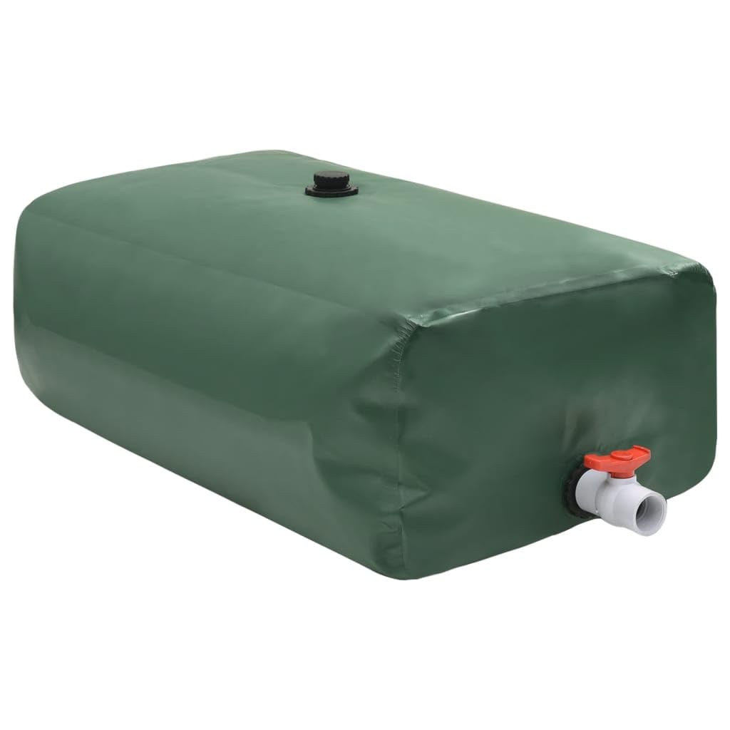 vidaXL Réservoir d'eau avec Robinet Pliable, Conteneur d'eau avec Tuyau d'Arrosage, Bidon d'eau pour Camping Randonnée Pêche, 100 L PVC