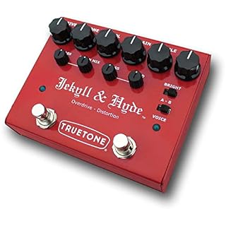 Truetone V3JH – Jekyll and Hyde – Pédale de guitare Overdrive-Distortion V3JH, rouge - Les Beatles, Paul McCartney, John Lennon, RIngo Starr, George Harrison