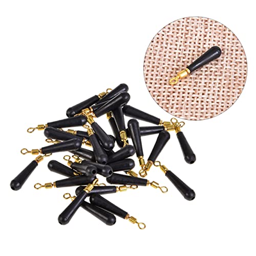 Toddmomy 100pcs Rolling Head Fishing Drift Float Connector for Small Split Ring Lightweight Compact Fishing Tackle