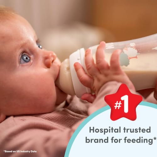 Image of NUK First Choice Smooth Flow Anti-Colic Bottle, Peach, 10 oz. Baby Bottle with SafeTemp Temperature Indicator, Newborn Essentials, 4-Pack