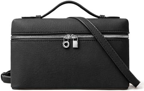 Joryin Crossbody Bag for Women Top-Handle Purse Small Pouch Designer Evening Clutch Black Shoulder Handbag Trendy