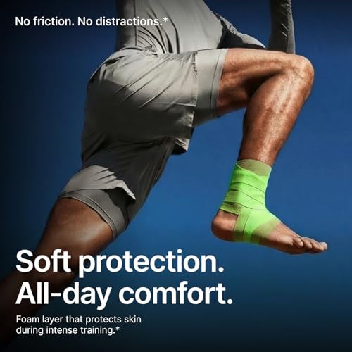 Image of Hampton Adams Pre Wrap Athletic Tape, Non Slip Grip, No Fray Underwrap | Foam underwrap for skin protection, Ankle, wrist & knee, Tape grip base layer, Hair tie for sports 2.75 in x 22 yd rolls