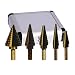 Produktbild Hakkin 5 tlg HSS-Stufenbohrer HSS TITAN Triangle Shank Kaiserpagode Schälbohrer Konusbohrer Metallbohrer Set Kobalt Beschichtung Boherset für Elektrowerkzeug mit Alukoffer Hülle