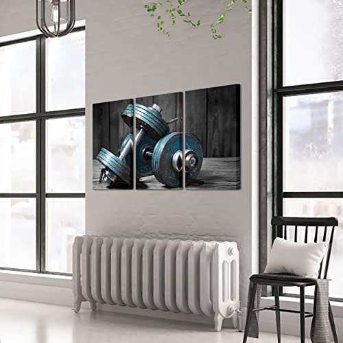 Yeilnm Fitness Wall Art Gym Canvas Print Decor Modular Dumbbells Picture Print Body Building Weight Lifting Training Poster Painting Boys Men Bedroom Artwork Sportsman Gifts Decoration Framed Ready To Hang #TOP2