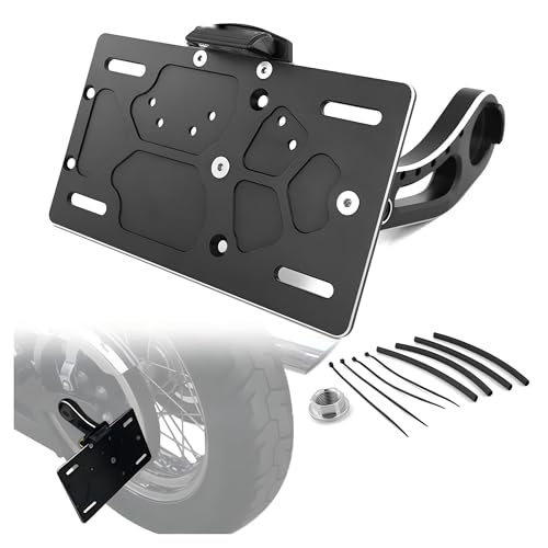 Support de plaque d'immatriculation latéral moto pour Sportster et Dyna Softtail 2008-2016 - 2