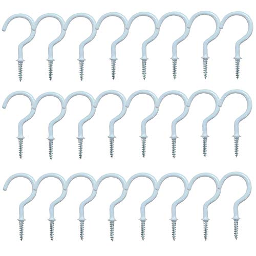 Zhiweikm 20 Stück Schraubhaken Weiß