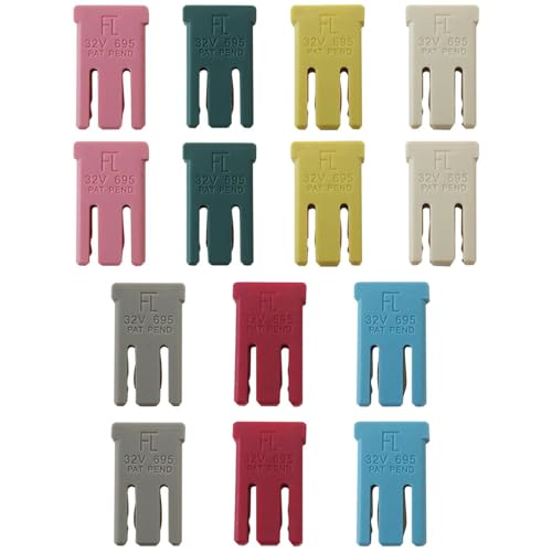 Kit de fusibles automotrices mini MCASE tipo cartucho, 14 piezas: 15A, 20A, 25A, 30A, 40A, 50A y 60A, 32 VDC miniatura 1