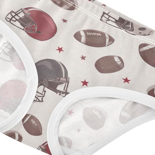Wusikd Football Helmets American Girls' Underwear Cotton Girls Briefs Soft Toddler Underwear 2T4
