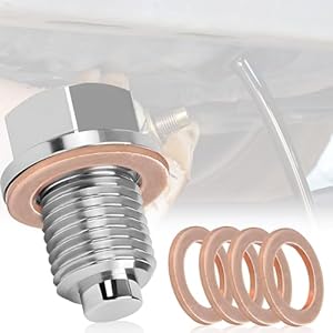 TUZHE Magnetische Ölablassschraube M14x1.5 mit Kupferdichtungen
