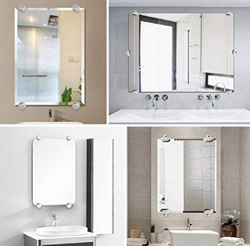 [4 Pieces] Adjustable Frameless Rectangular Glass Shelf Bracket Bracket Heavy Fixture Shelf Shelf Clamp #TOP7