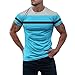 Generic T-shirt à manches courtes avec coupe décontractée pour homme, bleu, XL