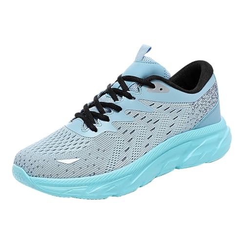 Zapatos de trekking para hombre, de malla, transpirables, ligeros, antideslizantes, deportivos, anchos, monocromáticos, cómodos,, azul celeste, 39 EU