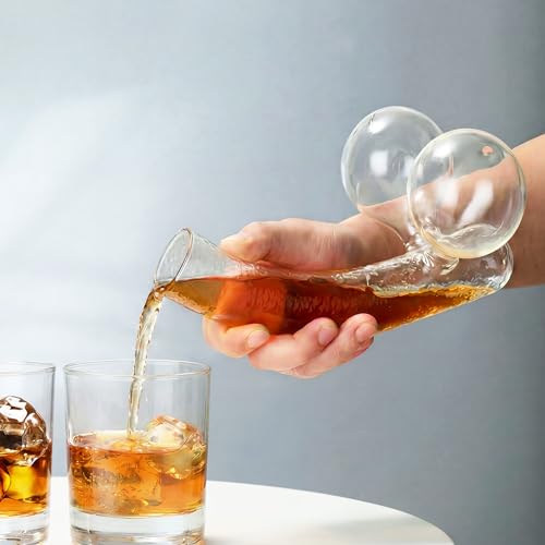 Tycol Novelty Whiskey Decanter, 20oz/600ml Glass Liquor Dispenser, Unique Gift for Dad Husband Boyfriend, Father's Day Birthday, Funny Bar Decor Conversation Starter - image 1