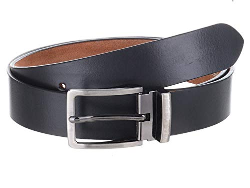 Image of ZORO Men's Genuine leather Black Belt for mens - Casual, Formal belt for men, Black color TMBK-09