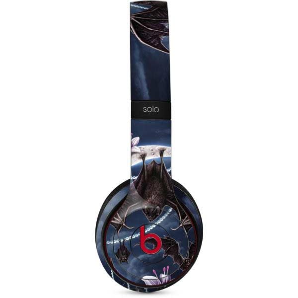 Skinit Decal Audio Skin Compatible with Beats Solo 2 Wireless - Originally Designed Gothic Moon with Bats and Flowers by Sarah Richter Design