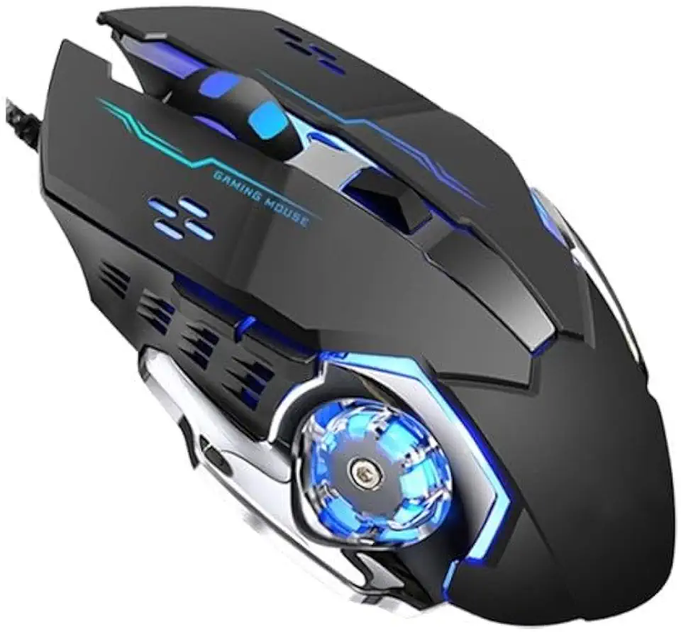 Mouse Gamer Q13 Inland Sounds Sem Fio Recarregável 2400 DPI USB Luz LED RGB Silencioso (Preto Pure)