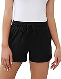💜 Damen Sport Shorts, High Waist, Verstellbarer Taillen Kordelzug, den Sie an Ihre Größe anpassen können; Es sind Sie in Ihrer Garderobe unverzichtbar