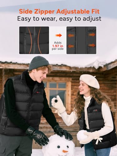 Image of DR.PREPARE Heated Vest, Unisex Heated Clothing for Men Women, Lightweight USB Electric Heated Jacket with 3 Heating Levels, 6 Heating Zones, Adjustable Size (Battery Pack Not Included)