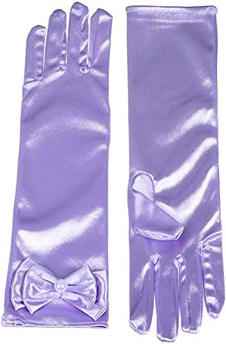 Image of FancyDressWale Girls Satin Long Gloves for Princess Dress Up Party With Bows