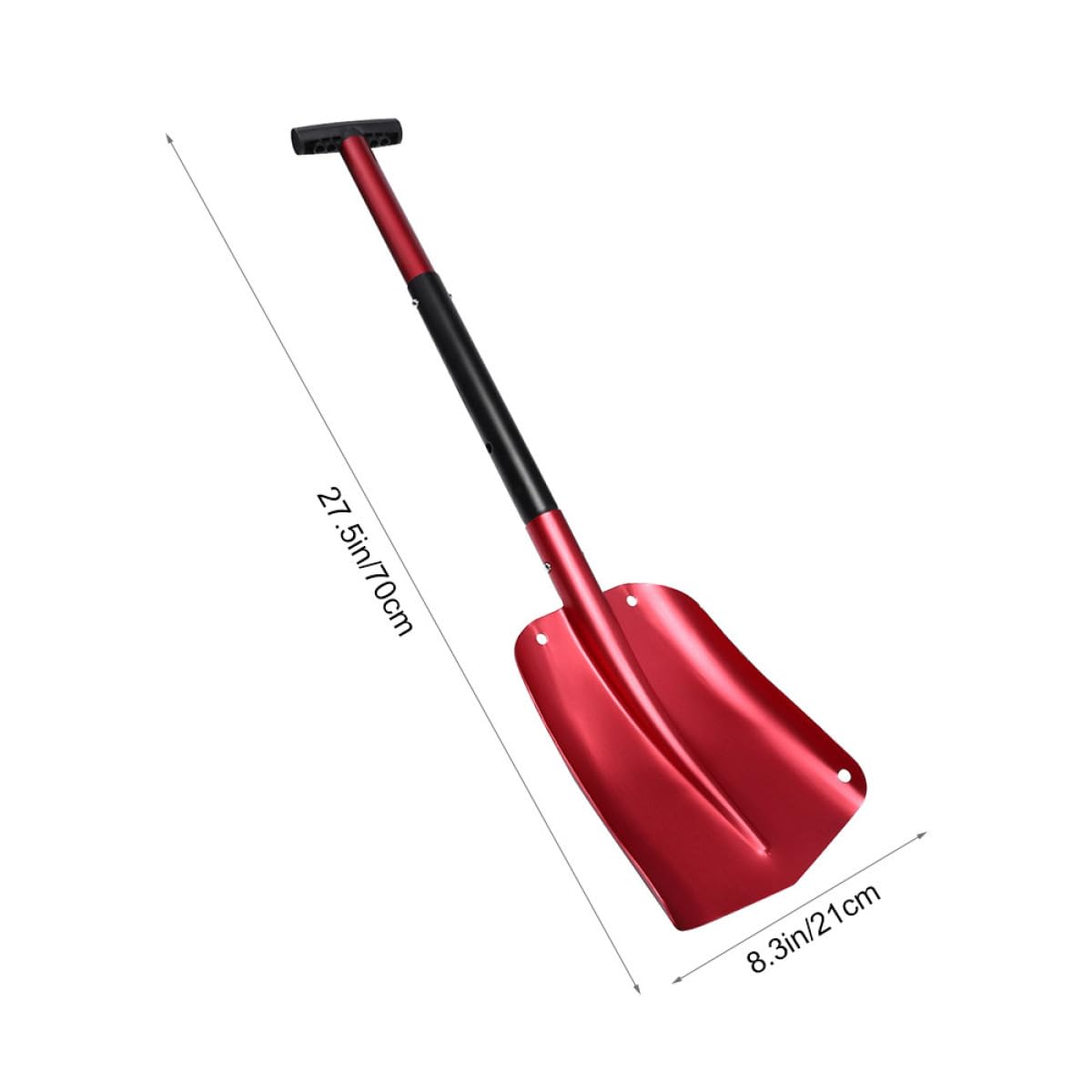 Yardenfun Pala Neve Auto Retrattile in Alluminio Leggero Badile da Emergenza per Rimozione Ghiaccio e Neve Design Smontabile e Compatto per Camper SUV e Viaggi Invernali