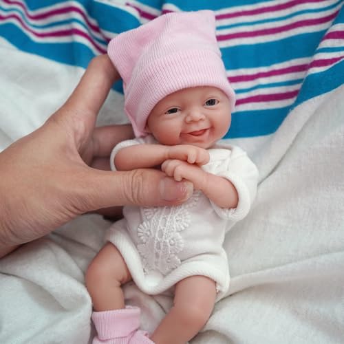 Muñeca bebé mini silicona 7 pulgadas Grace realista miniatura 2