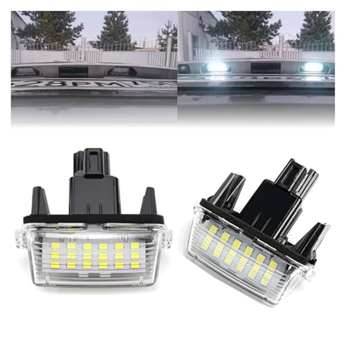 Renueva la luz de placa para Corolla Yaris 2014 lámpara posterior blanca de repuesto fácil 2