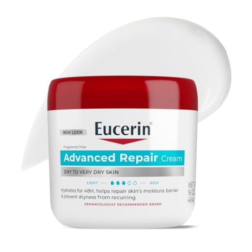 Eucerin Advanced Repair Body Cream, Fragrance Free Body Cream for Dry Skin, 16 Oz Jar