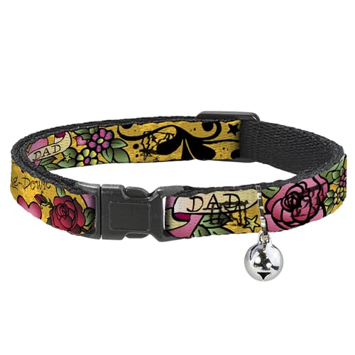 Collar de gato Breakaway Buckle-Down amarillo ajustable de 8 a 12 pulgadas 2