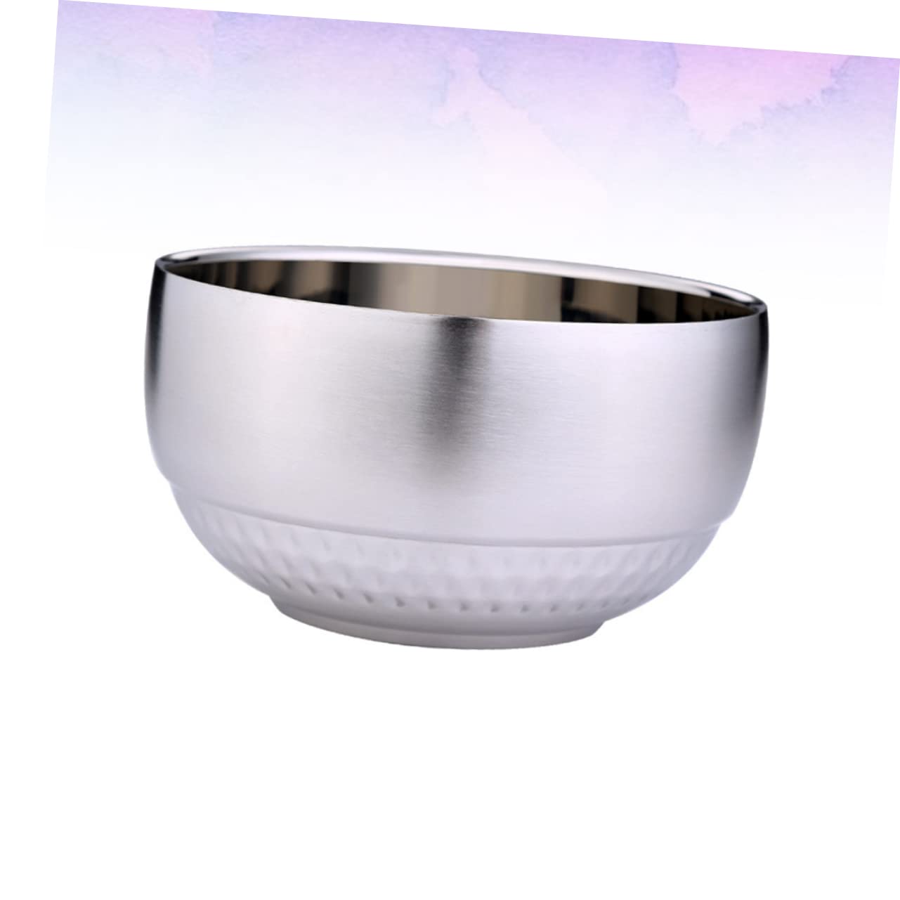 ABOOFAN Lot De 3 Bols À Soupe En Acier Inoxydable De 14 Cm Double Couche D'isolation Bol À Riz Bol De Service Alimentaire Incassable Argenté