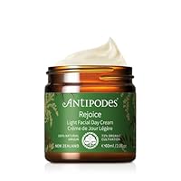 Antipodes Rejoice Light Facial Day Cream – Gentle Organic Moisturiser & Vegan Face Cream – Collagen Boosting with Hydrating Avocado Oil – Combination, Dry Skin, Normal & Oily Skin, 60 ml