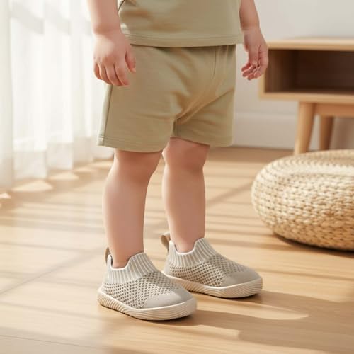 Image of MORENDL Baby Toddler Walking Socks Non-Slip Breathable Unisex Casual Sneakers