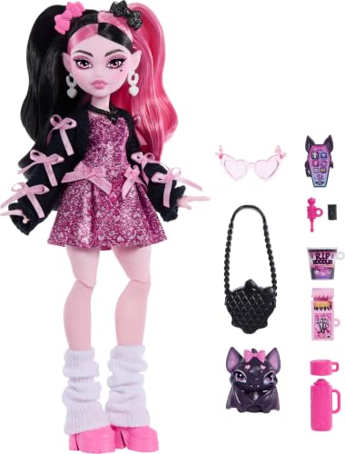 Image of Monster High Draculaura Doll with Pet Bat