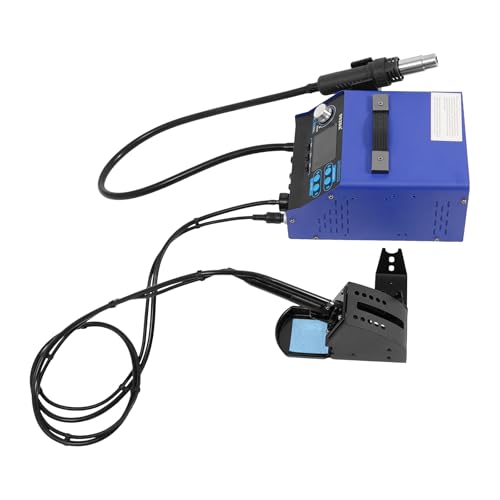 Soldering Iron Station Kit, Multifunction Soldering Station, Soldering& Desoldering Station Kit, 5 Air Nozzle, Hot Air Rework Station with Air Nozzle Bracket