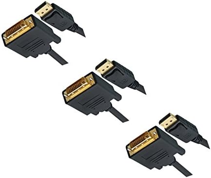 2 Pack, 15 Feet DisplayPort to DVI Video Cable, DisplayPort Male to DVI Male, CNE461774
