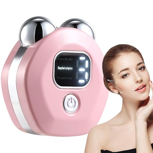 Microcurrent Facial Device, Portable Skin Toning Massager, Electric Face Sculpting Tool, 2.36x2.09x1.06inches Rejuvenating Beauty Roller, Essentials for Travel Anti Aging Gadget