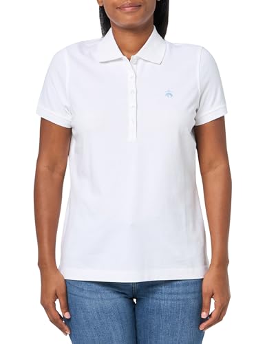 Polo Brooks Brothers de manga corta en algodón piqué elástico para mujer con logotipo