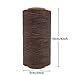 Waxed Thread, 328 Yards 150D 1MM Leather Sewing Waxed Thread for Leather DIY, Bookbinding, Shoe Repairing, Leather Projects (Brown #020)