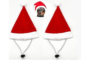 2Pcs Mini Dog Santa Hat for Dog Christmas Hat, Christmas Party Dressup
