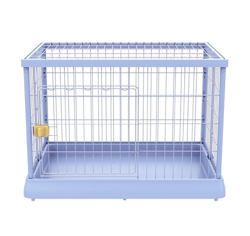 牧小苫\msmr 犬用 組み立て簡単 工具不要 サークル ウッディサークル 小中型犬用 ケージ 猫ハウス 多頭飼い 脱走防止 ペット用ケージ キャスター付き 移動楽々 おしゃれ 幅91.7×奥行61.7×高さ61.8cm (ブルー, 91.7×61.7×6