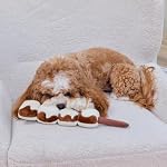 CHEWFFON Squeaky Jouet pour chien - Puzzle en peluche de bâton de S'Mores - Rincement amovible & Squeaker Enrichissement - Jouet interactif pour moyen & Grands chiens