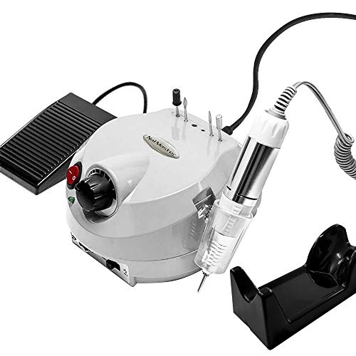 Motor Lixadeira Unha Nail Drill Pedal 25.000rpm Bivolt Porquinho Branco