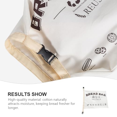 Bolsa para pan de algodón SHINEOFI, conservación textil premium con hebilla 4