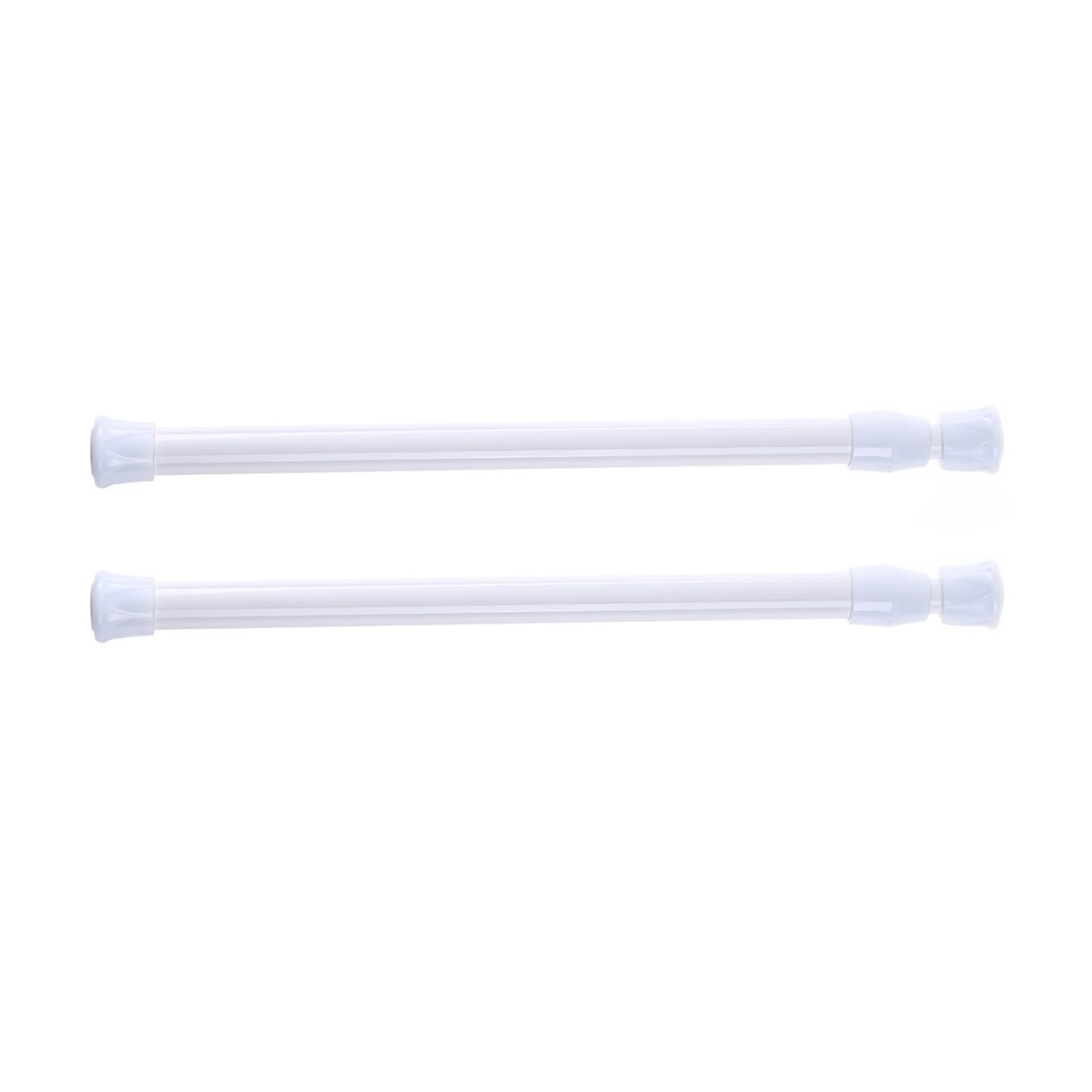 Tension Rod Spring Curtain Rods Expandable Loaded Tensions Short for Wardrobe and Cloakroom(White 30-50cm)