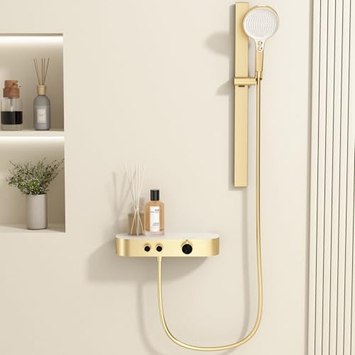 Mitigeur de bain-douche avec colonne montante rigide 2 sorties eau chaude froide