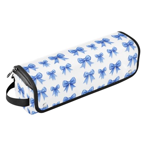 Bolsa de viaje Satin Bows Marble para herramientas de cabello, resistente al calor, estera para planchas, rizadores y accesorios de cuidado capilar, organizador portátil miniatura 1