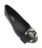 ballerinas schnalle Sehr bequem Emuna Damen Ballerinas aus Kunstleder, mit Schnalle, 4 Farben, Schwarz (Schwarz 5058), 38 EU