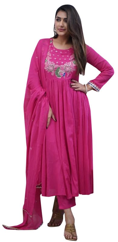 Kurta indien Anarkali brodé à porter pour vos cérémonies d'été et grands événements familiaux