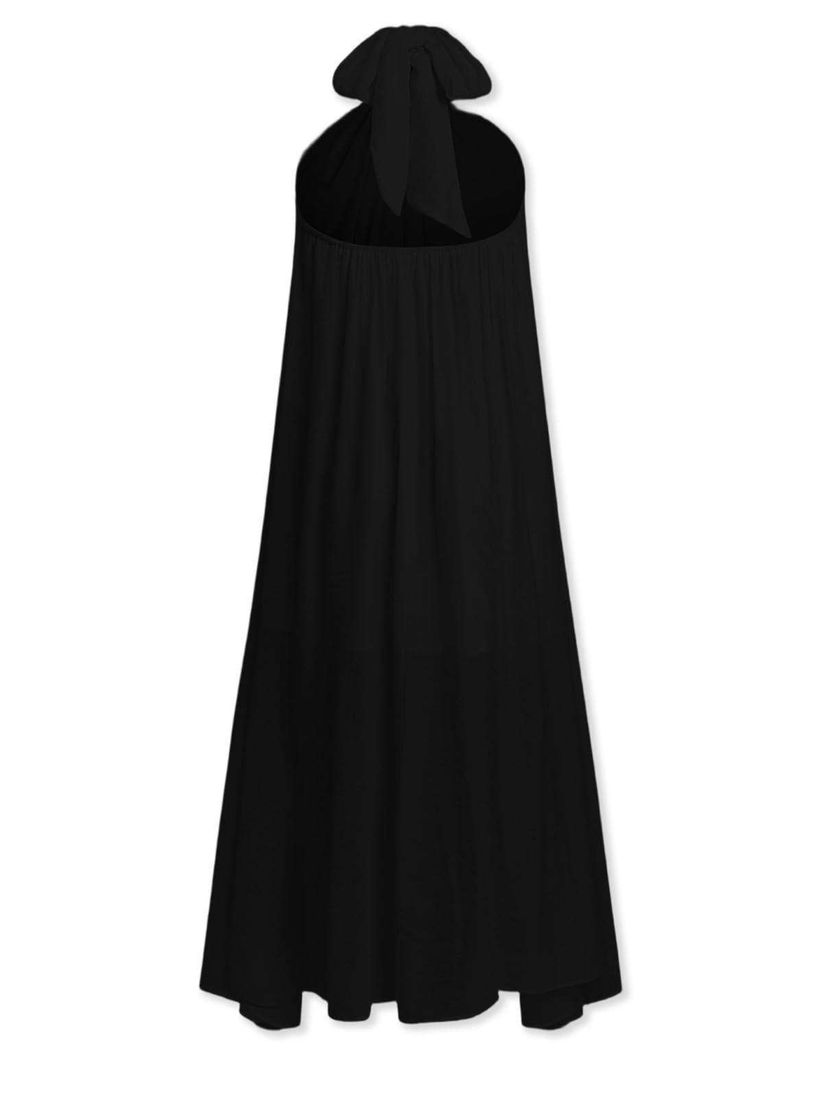 Rayson Copricostume Donna Mare Lungo Halter Curvy Abito da Spiaggia Estivo in Lino Casual Vestito Mare Elegante Senza Maniche Lunghezza Maxi