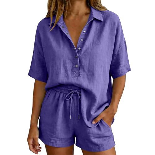 Conjunto de lino para mujer dile adiós al calor con dos piezas frescas para tus vacaciones